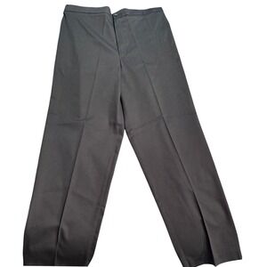 Briggs Petite Black Dress Pants Straight Leg Stretch Cotton Trouser 12P USA Made